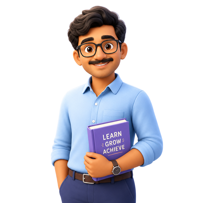 Cute 3D illustration of a friendly tutor
